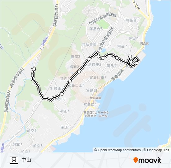 おおのハートバス Bus Line Map