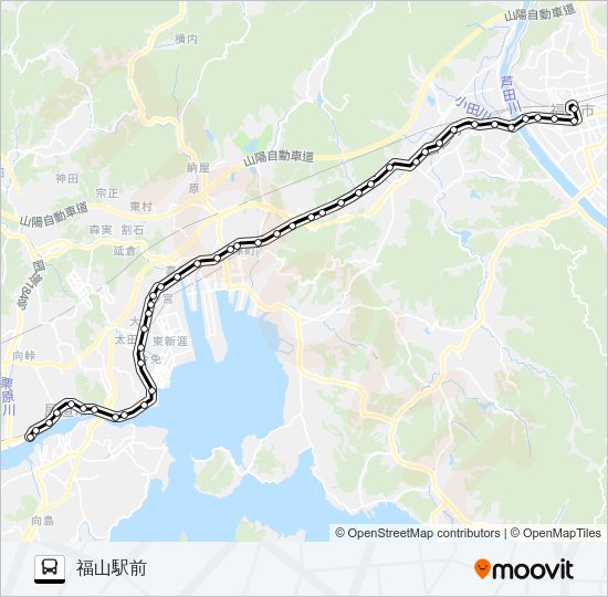 尾道線 Bus Line Map