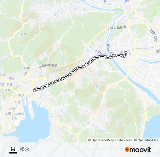 尾道線 バスの路線図
