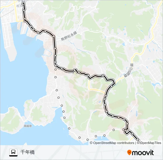 沼南線 バスの路線図