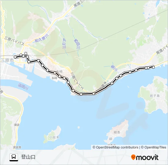 三原福地線 Bus Line Map