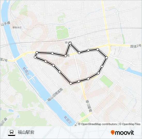 市内線 バスの路線図