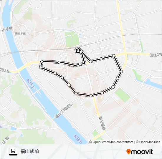 市内線 バスの路線図