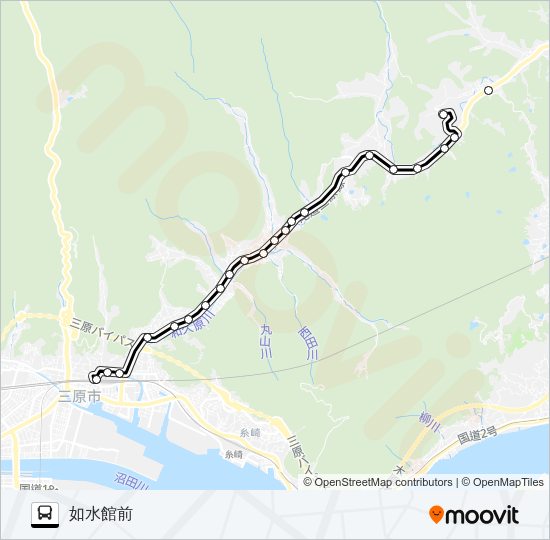 三原駅・如水館線(深線)  Line Map