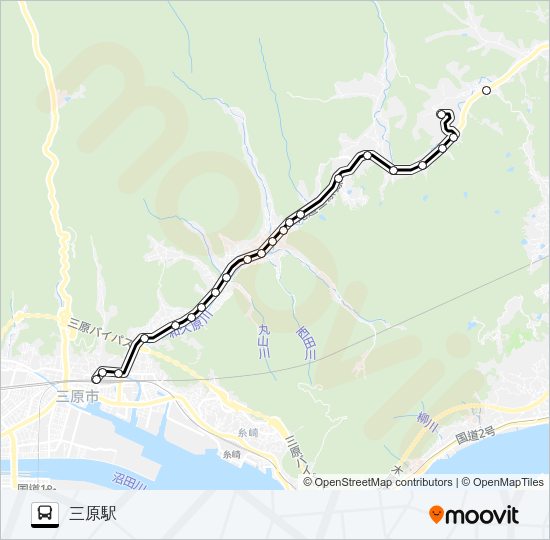 三原駅・如水館線(深線)  Line Map