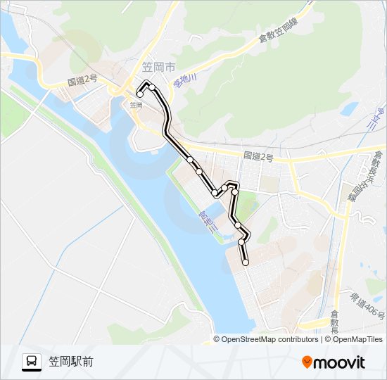 美の浜線 Bus Line Map