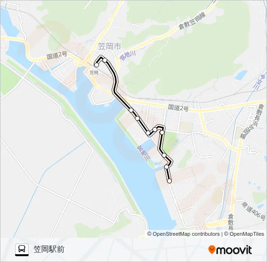 美の浜線 バスの路線図