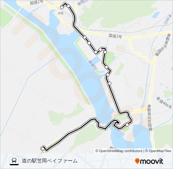 美の浜線 Bus Line Map