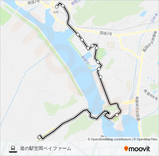 美の浜線 Bus Line Map