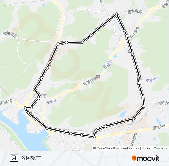 今井循環線 バスの路線図