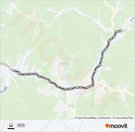 佐伯さくらバス 玖島線 Bus Line Map