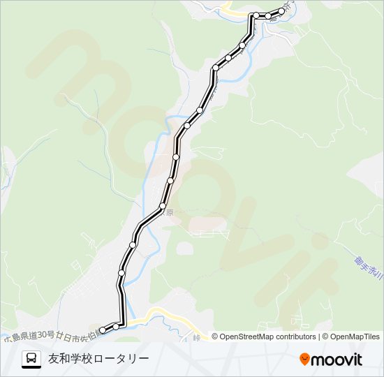 佐伯さくらバス 玖島線 Bus Line Map