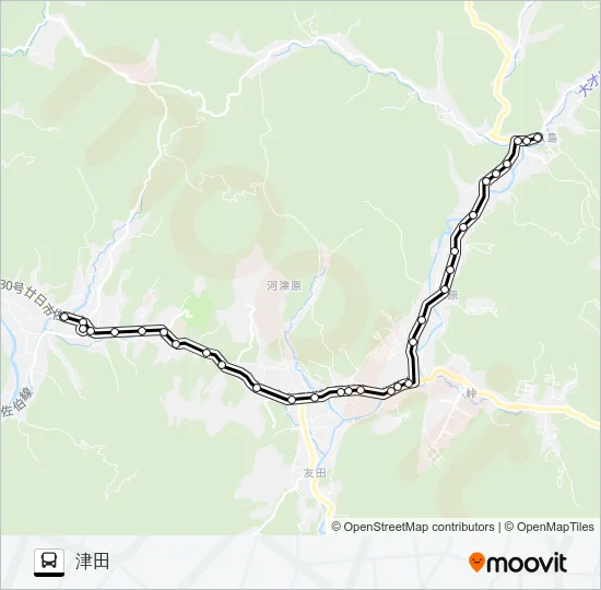 佐伯さくらバス 玖島線 バスの路線図