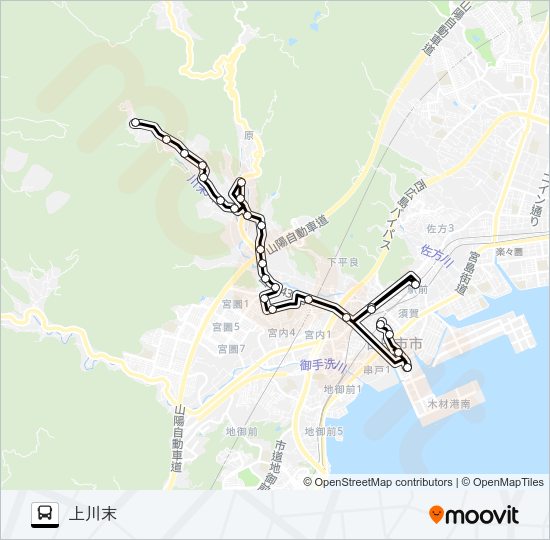 廿日市さくらバス 原ルート バスの路線図