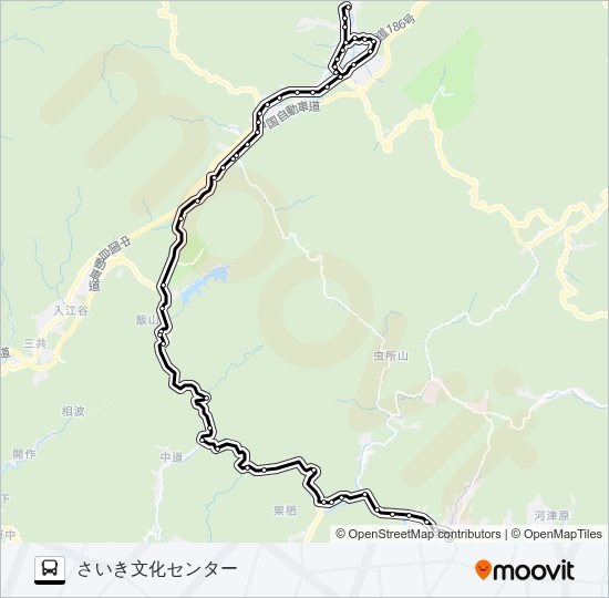 廿日市市さくらバス 吉和ルート Bus Line Map