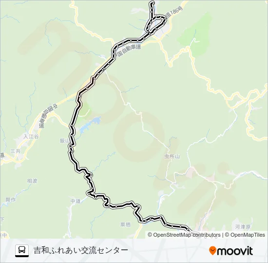 廿日市市さくらバス 吉和ルート バスの路線図