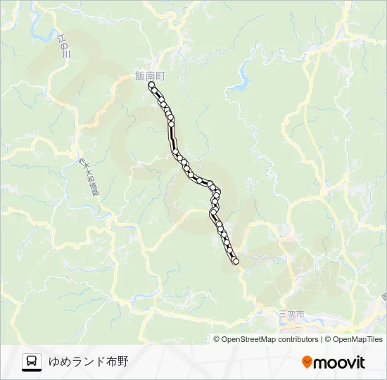 赤名線 Bus Line Map