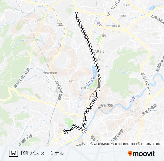 C4-1：南原→山室→三軒町→水道町→桜町バスターミナル Bus Line Map