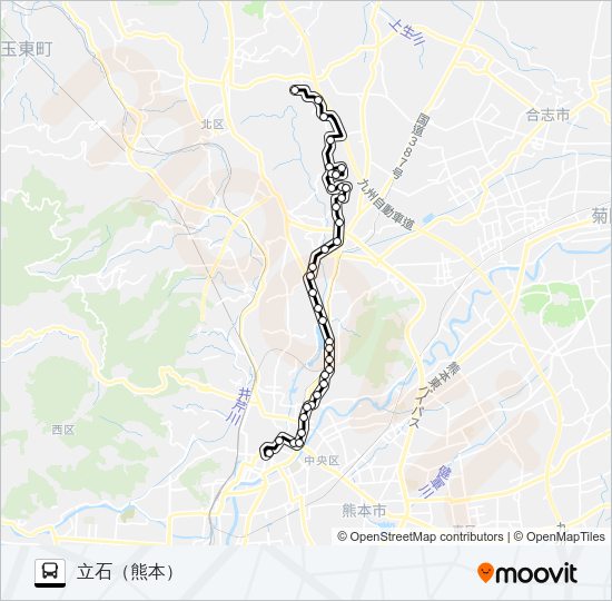C4-2：桜町バスターミナル→水道町→三軒町→山室→梶尾→立石 Bus Line Map