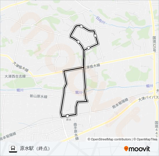 SC：原水駅北口→ソニーセミコン→東京エレクトロン→原水駅北口 Bus Line Map
