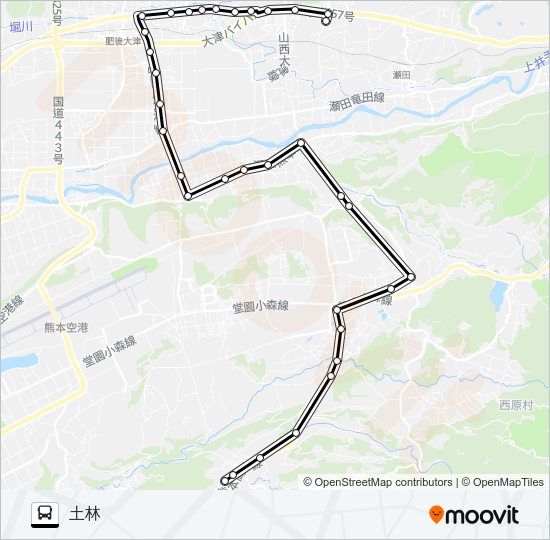 大津→岩坂→土林 Bus Line Map
