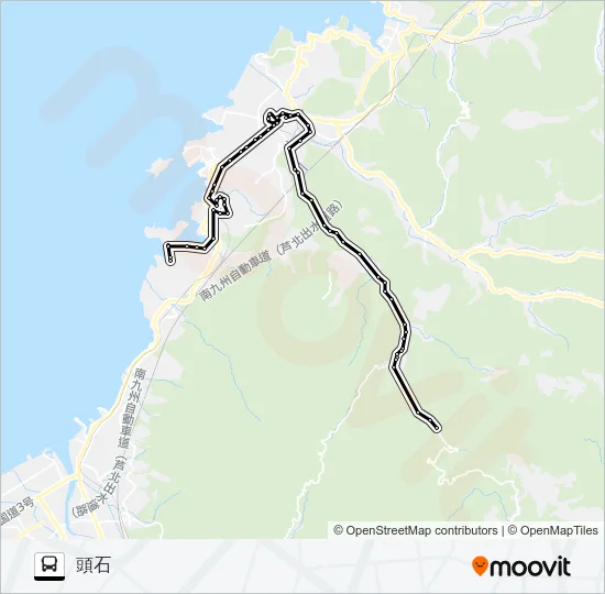 茂道漁港→→頭石 Bus Line Map