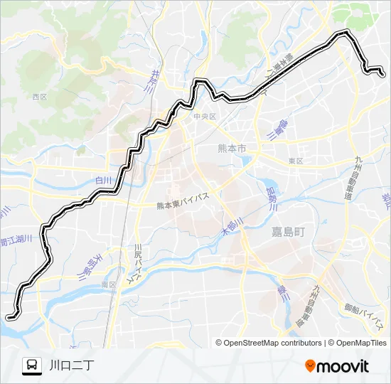 F2-3/S4-3：戸島→子飼～野口→川口 Bus Line Map
