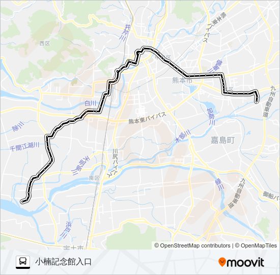 K3-1/S4-3：川口→野口～県庁→沼山津 Bus Line Map