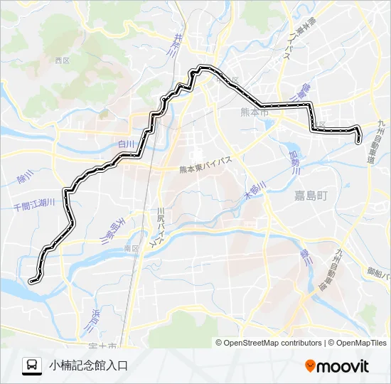 K3-1/S4-3：川口→野口～県庁→沼山津 バスの路線図
