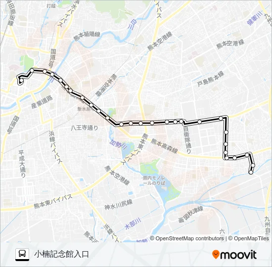 K4-1：桜町バスターミナル→県庁前～花立三丁目→沼山津 Bus Line Map