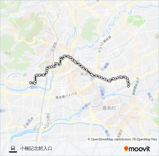 L4-1/T4-0：西部車庫→春日校前～東区役所→沼山津 バスの路線図