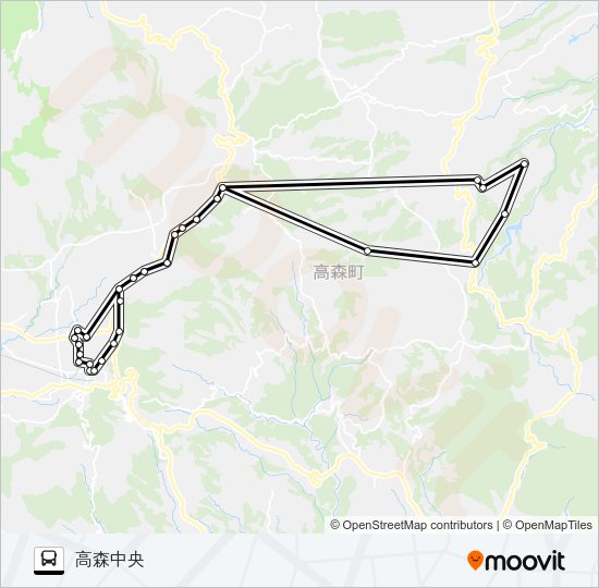 フレイン高森店→ロッキー～阿蘇096区前→高森中央 Bus Line Map