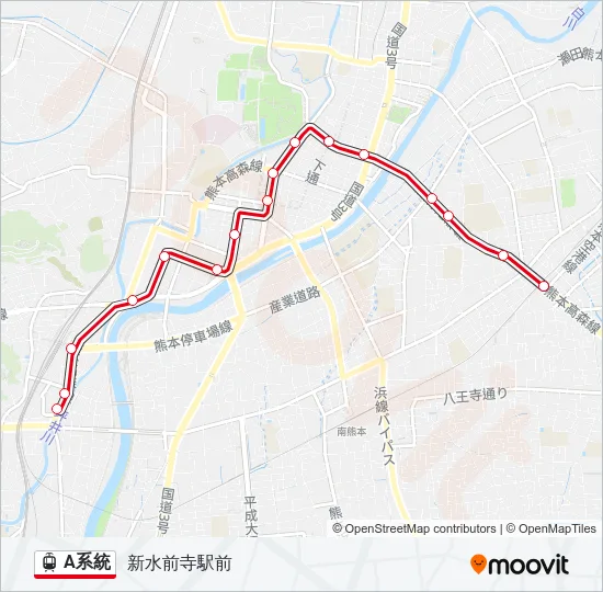 A系統 Light Rail Line Map