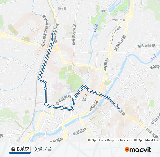 B系統 ライトレールの路線図