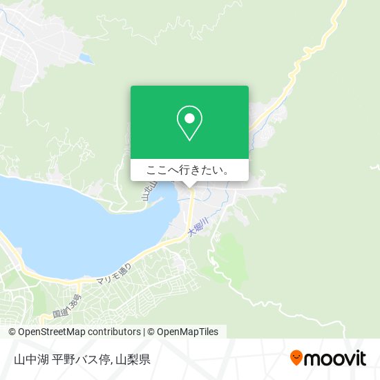 山中湖 平野バス停地図