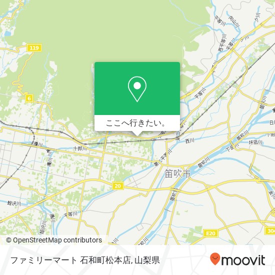 ファミリーマート 石和町松本店地図