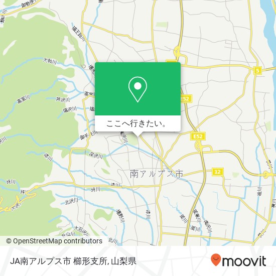 JA南アルプス市 櫛形支所地図