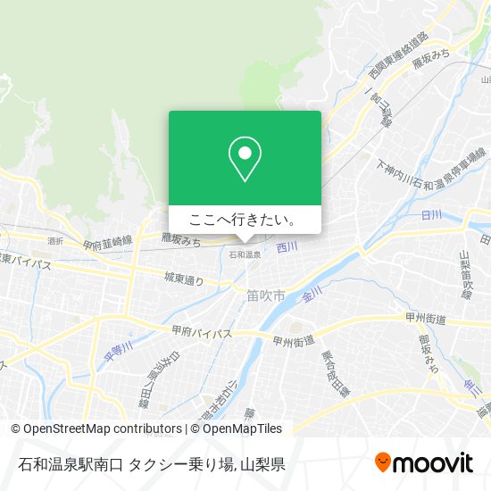 石和温泉駅南口 タクシー乗り場地図