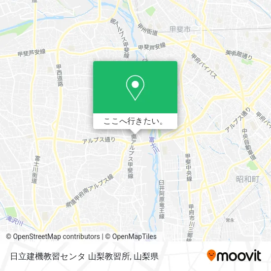 日立建機教習センタ 山梨教習所地図