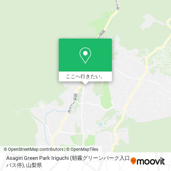 Asagiri Green Park Iriguchi (朝霧グリーンパーク入口 バス停)地図