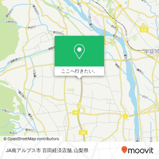 JA南アルプス市 百田経済店舗地図