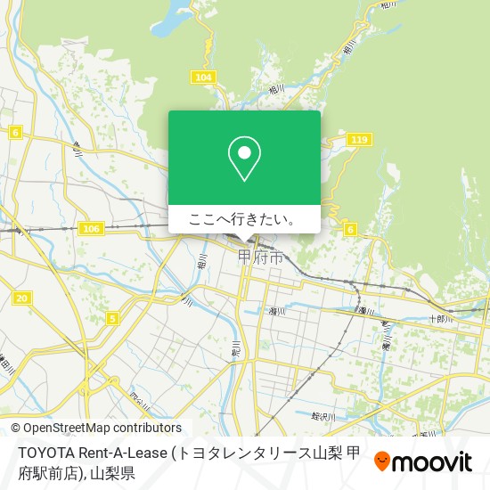 TOYOTA Rent-A-Lease (トヨタレンタリース山梨 甲府駅前店)地図