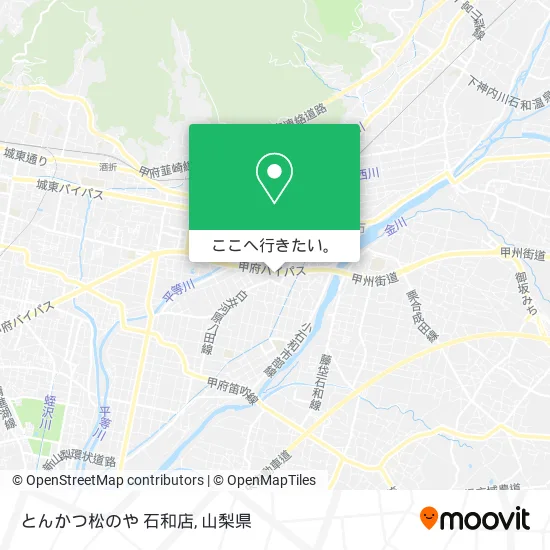 とんかつ松のや 石和店地図
