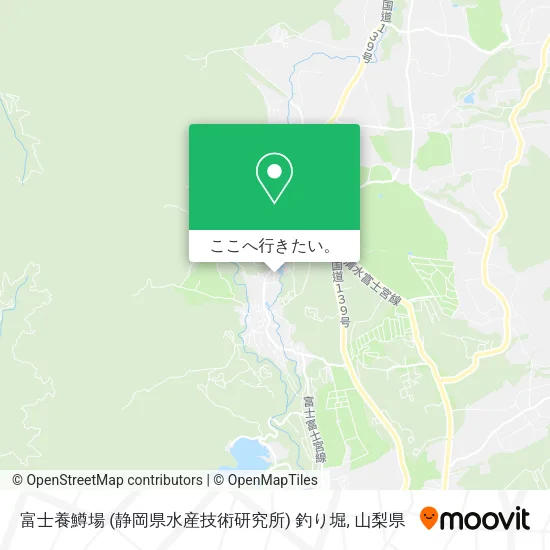富士養鱒場 (静岡県水産技術研究所) 釣り堀地図
