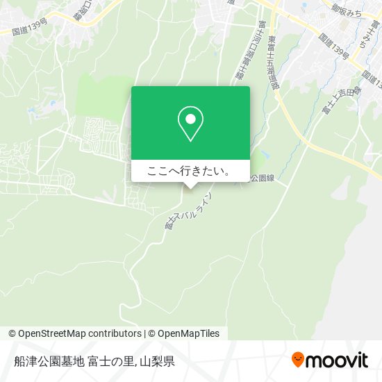 船津公園墓地 富士の里地図