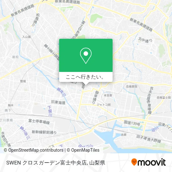 SWEN クロスガーデン富士中央店地図