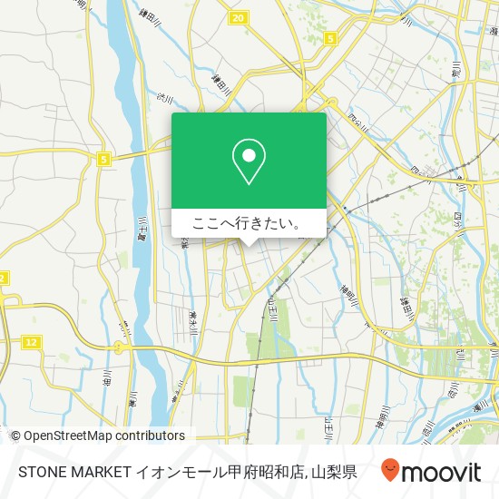 STONE MARKET イオンモール甲府昭和店地図