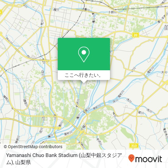 Yamanashi Chuo Bank Stadium (山梨中銀スタジアム)地図