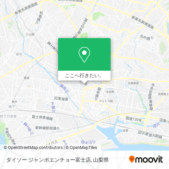 ダイソー ジャンボエンチョー富士店地図