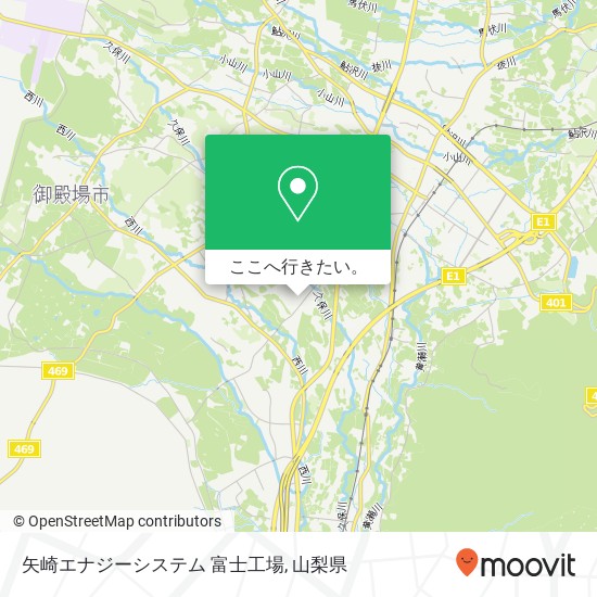 矢崎エナジーシステム 富士工場地図